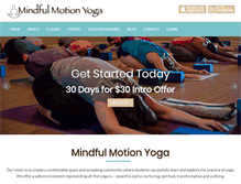Tablet Screenshot of mindfulmotion-yoga.com